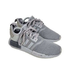 Adidas Shoes Mens Sz 8 Gray NMD R1 Low Textile Trainers B76079 Sesame Sneakers